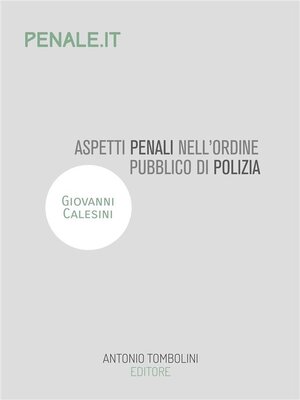 cover image of Aspetti penali dell'ordine pubblico di polizia